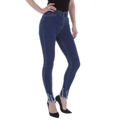 Damen High Waist Jeans von Laulia - blue