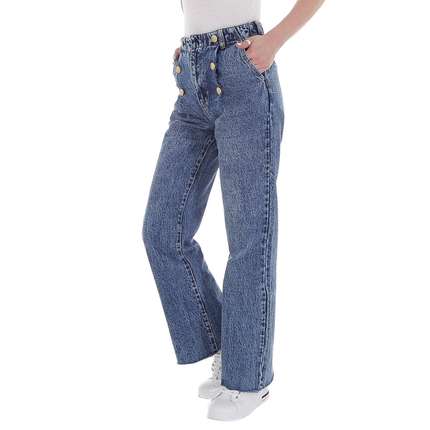 Damen High Waist Jeans von Laulia - blue