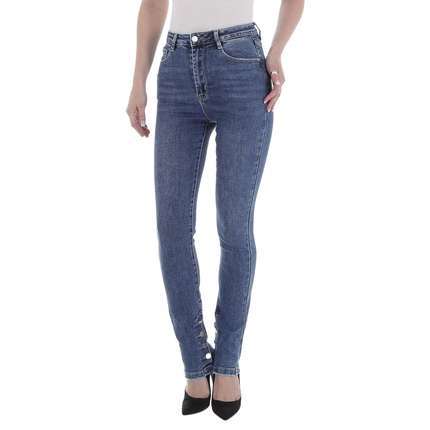 Damen High Waist Jeans von Laulia - blue