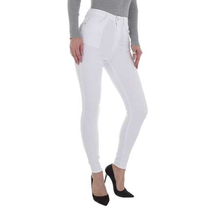 Damen High Waist Jeans von Laulia - white