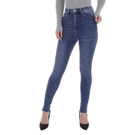 Damen High Waist Jeans von Laulia - blue
