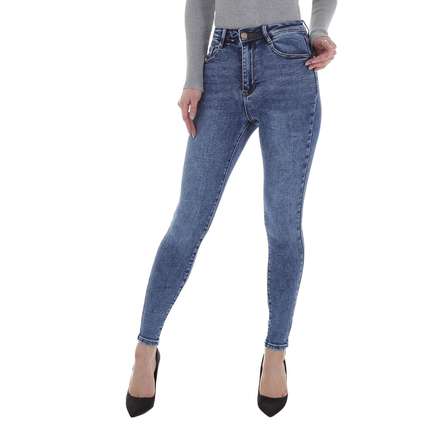 Damen High Waist Jeans von Laulia - blue