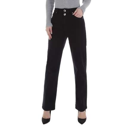 Damen High Waist Jeans von Laulia - black