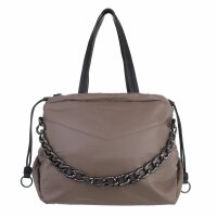 Damen Schultertasche - taupe