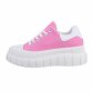 Damen Low-Sneakers - fushia
