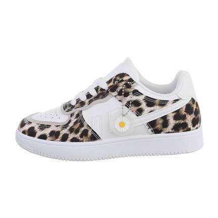 Damen Low-Sneakers - leopard Gr. 36