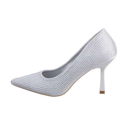 Damen High-Heel Pumps - silver Gr. 38