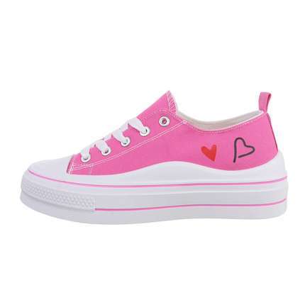 Damen Low-Sneakers - fushia