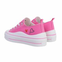 Damen Low-Sneakers - fushia