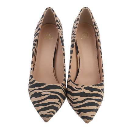 Damen High-Heel Pumps - zebra