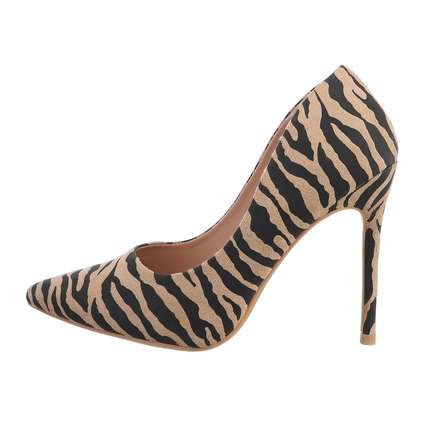 Damen High-Heel Pumps - zebra Gr. 36