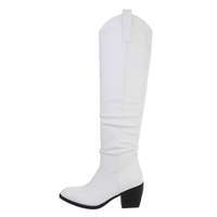 Damen Overknee-Stiefel - white