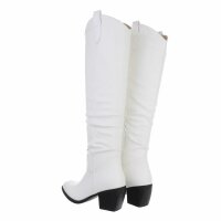 Damen Overknee-Stiefel - white