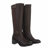 Damen High-Heel Stiefel - brown