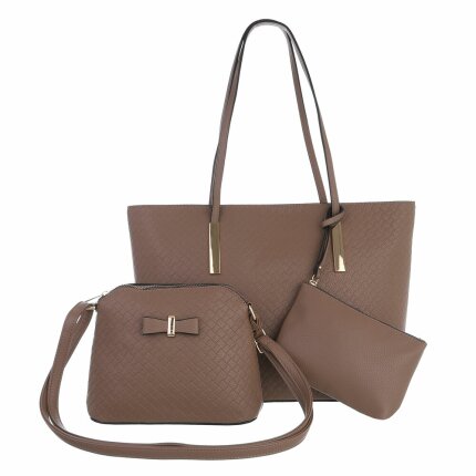 Damen Schultertasche - taupe