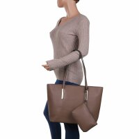 Damen Schultertasche - taupe