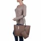 Damen Schultertasche - taupe