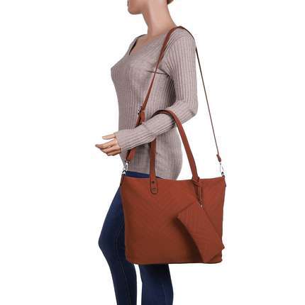 Damen Schultertasche - brown