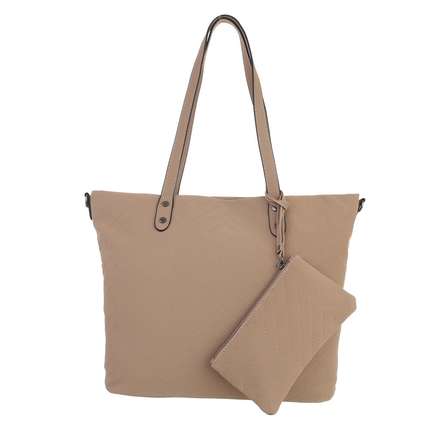 Damen Schultertasche - taupe