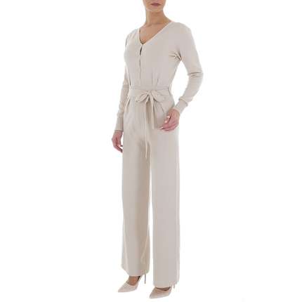 Damen Langer Jumpsuit von Emma & Ashley - beige