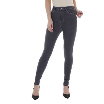Damen High Waist Jeans von Laulia - grey