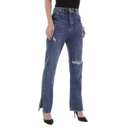 Damen High Waist Jeans von Laulia - blue