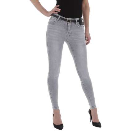 Damen High Waist Jeans von Laulia Gr. XXS/32 - L.grey