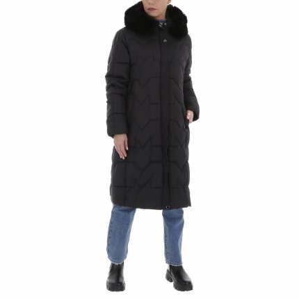 gros manteau noir femme