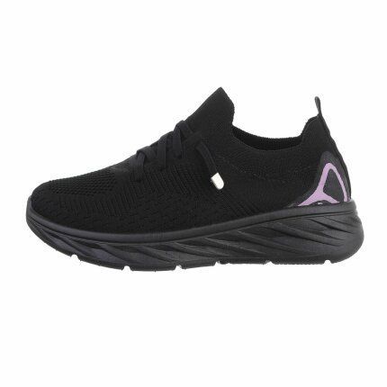 Damen Low-Sneakers - allblack Gr. 38