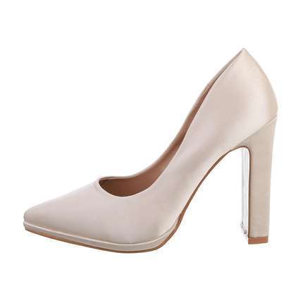 Damen High-Heel Pumps - beige Gr. 38