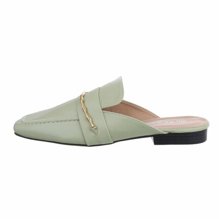 Damen Pantoletten - green - 12 Paar