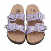 Damen Pantoletten - purple