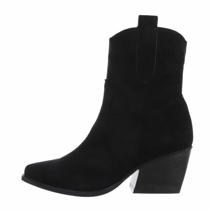 Damen Western- & Bikerboots - blacksuede