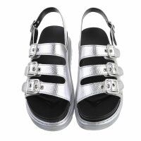 Damen Keilsandaletten - silver