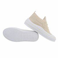Damen Low-Sneakers - beige