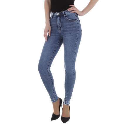 Damen High Waist Jeans von Laulia - blue