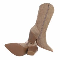 Damen Western- & Bikerboots - khakisuede