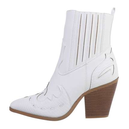 Damen Western- & Bikerboots - whitepu