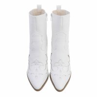 Damen Western- & Bikerboots - whitepu