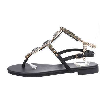 Damen Flache Sandalen - black