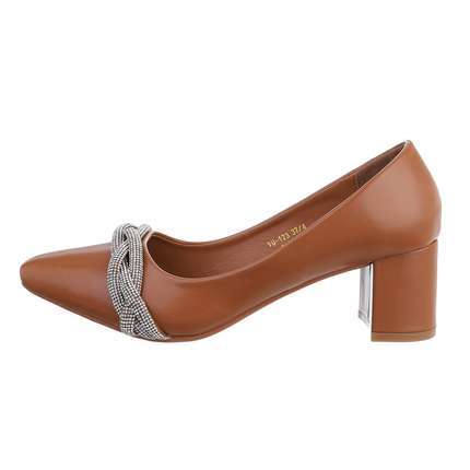 Damen Klassische Pumps - camel Gr. 38