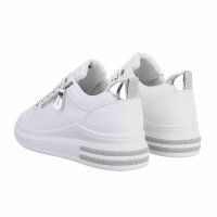 Damen Low-Sneakers - whitesilver