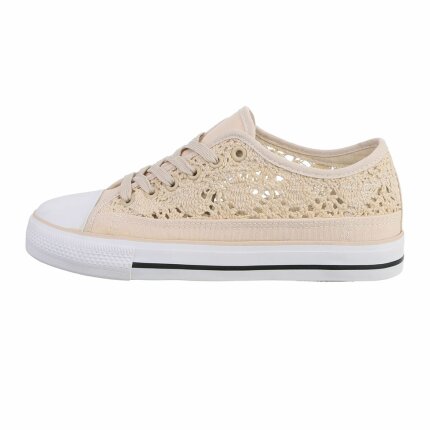 Damen Low-Sneakers - beige