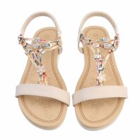 Damen Keilsandaletten - beige