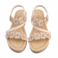 Damen Keilsandaletten - beige