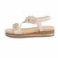 Damen Keilsandaletten - beige