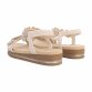 Damen Keilsandaletten - beige