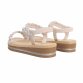Damen Keilsandaletten - beige