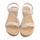 Damen Keilsandaletten - beige