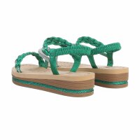 Damen Keilsandaletten - green